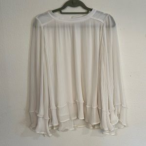 English Factory white long sleeve blouse